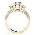 Three Stone Engagement Ring, Oval Shape, in Yellow Gold - 82944