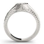 Antique Engagement Ring, Vintage Style, Round Shape, in Platinum - 82968