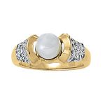 Color Fashion Ring, Pearl Shape, in White Gold - 82978