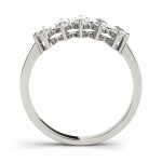 Fancy Shape Marquise Wedding Ring, in Sterling Silver - 82993