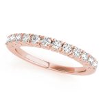 Prong Set Wedding Ring, in Rose Gold - 83236