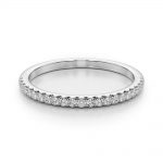 Prong Set Wedding Ring, in White Gold - 83240