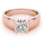 Solitaire Engagement Ring, Round Shape, in Rose Gold - 83242