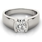 Solitaire Engagement Ring, Round Shape, in Platinum - 83242