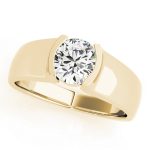 Solitaire Engagement Ring, Round Shape, in Yellow Gold - 83242