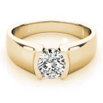 Solitaire Engagement Ring, Round Shape, in Yellow Gold - 83242