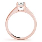 Solitaire Engagement Ring, Square Shape, in Rose Gold - 83375