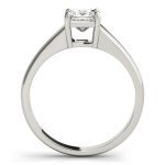 Solitaire Engagement Ring, Square Shape, in Sterling Silver - 83375