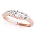 Prong Set Wedding Ring, Round Shape, in Rose Gold - 83380