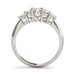 Prong Set Wedding Ring, Round Shape, in White Gold - 83380