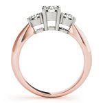 Three Stone Engagement Ring, Round Shape, in Rose Gold - 83422