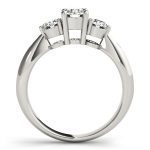 Three Stone Engagement Ring, Round Shape, in Platinum - 83422