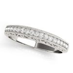 Prong Set Wedding Ring, in White Gold - 83491