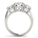 Three Stone Engagement Ring, Round Shape, in Sterling Silver - 83562