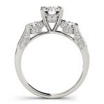 Three Stone Engagement Ring, Round Shape, in Sterling Silver - 83585