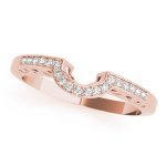 Curverd Wedding Ring, in Rose Gold - 83611