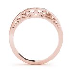 Curverd Wedding Ring, in Rose Gold - 83611