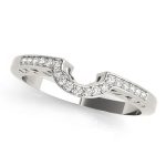 Curverd Wedding Ring, in Platinum - 83611