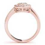 Halo Engagement Ring, Round Shape, in Rose Gold - 83616