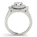 Halo Engagement Ring, Round Shape, in Platinum - 83626