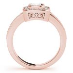 Halo Engagement Ring, Emerald Shape, in Rose Gold - 83650