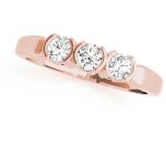 Bezel Set Wedding Ring, in Rose Gold - 83660