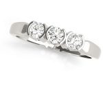 Bezel Set Wedding Ring, in Platinum - 83660