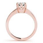 Solitaire Engagement Ring, Round Shape, in Rose Gold - 83723