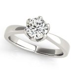 Solitaire Engagement Ring, Round Shape, in Platinum - 83723