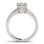 Solitaire Engagement Ring, Round Shape, in White Gold - 83723