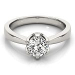 Solitaire Engagement Ring, Round Shape, in Platinum - 83723