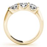 Three Stone Engagement Ring, Round Shape, in Yellow Gold - 83726