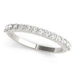 Prong Set Wedding Ring, in White Gold - 83734