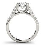 Pave Engagement Ring, Round Shape, in White Gold - 83751