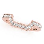 Curverd Wedding Ring, in Rose Gold - 83755