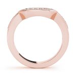 Curverd Wedding Ring, in Rose Gold - 83755