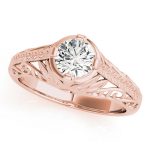 Antique Engagement Ring, Vintage Style, Shape, in Rose Gold - 83787