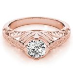 Antique Engagement Ring, Vintage Style, Shape, in Rose Gold - 83787