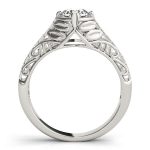 Antique Engagement Ring, Vintage Style, Shape, in Platinum - 83787