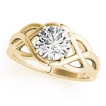 Solitaire Engagement Ring, Round Shape, in Yellow Gold - 83797