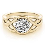 Solitaire Engagement Ring, Round Shape, in Yellow Gold - 83797