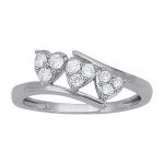 Heart Style Fashion Ring, in Platinum - 83816