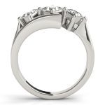 Three Stone Engagement Ring, Square Shape, in Platinum - 83817