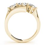 Three Stone Engagement Ring, Square Shape, in Yellow Gold - 83817