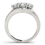 Three Stone Engagement Ring, Round Shape, in Platinum - 83822