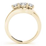 Three Stone Engagement Ring, Round Shape, in Yellow Gold - 83822