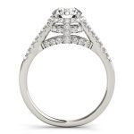 Halo Engagement Ring, Round Shape, in Sterling Silver - 83884