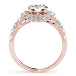 Halo Engagement Ring, Round Shape, in Rose Gold - 83890