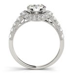 Halo Engagement Ring, Round Shape, in Sterling Silver - 83890