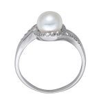 Color Fashion Ring, Pearl Shape, in Platinum - 83918